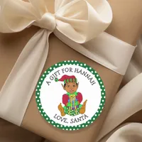 Cute Little Male Elf To and From Gift Tag