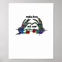 Skeleton Hand Heart Design Poster