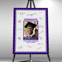 Purple Orange Graduation Signature Foam Board