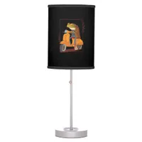 Frog Scooter Mushroom Goblincore Academia Table Lamp