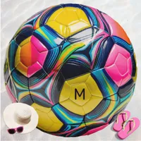 Bright Colorful Multicolor Football Soccer Ball Beach Towel