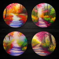  Pretty Fall Hiking Trails in Autumn Coaster Set