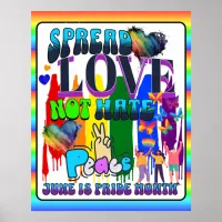 Pride | Spread Love Not Hate Poster