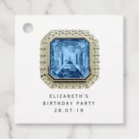 Blue Topaz December Birthstone Favor Tags