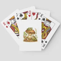 Aesthetic Frog Mushroom Cottagecore Goblincore Poker Cards