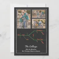 Christmas Carol Diagrammed on Chalkboard Holiday Card