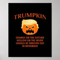 Anti Trumpkin Funny Halloween Poster