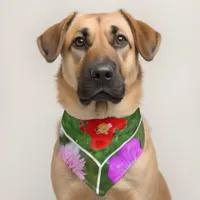 My Heart is Filled with Flowers Photo Collage Pet Bandana Collar