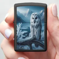 Ural Owl Watcher of the Frostbound Valley Zippo Lighter