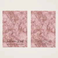 Rose Gold Glitter Marble Earrings Display Card