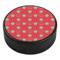 Christmas Holiday Charm Pattern 03 -  Hockey Puck