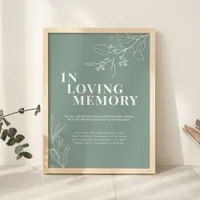 Sage Green In Loving Memory Wedding Sign 