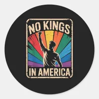 No Kings In America Since 1776 Patriotic Style Classic Round Sticker
