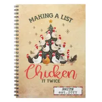 Funny Chicken Annual Christmas Notes and Memories Notebook