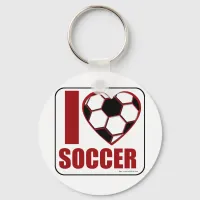 I love soccer! keychain