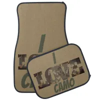 I Love Camouflage Green Brown | Car Floor Mat