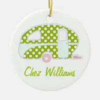 Personalized Retro Design Caravan Ornaments