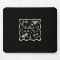 Cottagecore Aesthetic Frog And Mushroom Goblincore Mouse Pad