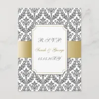 gold mod wedding rsvp cards