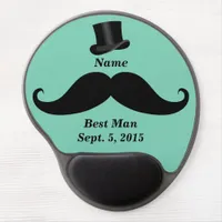 Best Man Mustache and Top Hat Gel Mousepad
