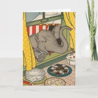 Elephant Desserts Birthday Card