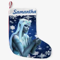Beautiful Snow Queen Small Christmas Stocking