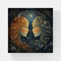Gemini Twins Zodiac Astrology Celestial Birthday Paperweight