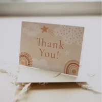 Boho Rainbow Baby Shower Thank You Card