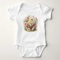 Baby Easter Chicken and Eggs  Baby Bodysuit