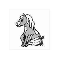 Cute Little Pony  Farm Animal Rubber Stamp