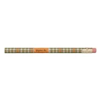 Green Orange Gingham Pencil