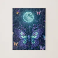 Mystical Moonlit Fairy in a Enchanted Garden Jigsaw Puzzle