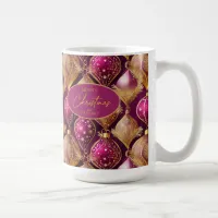 Magenta Gold Christmas Pattern#12 ID1009 Coffee Mug