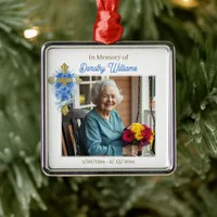 In Loving Memory | Christmas Photo Memorial Metal Ornament