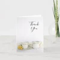 Tea Cup with Yellow Daisies Wedding Thank You