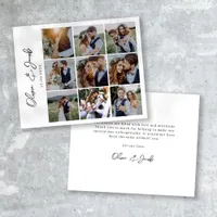 Modern Calligraphy 9 Photo Collage Wedding  Thank 