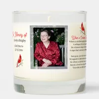 Cardinal Poem Photo Memorial  Scented Candle