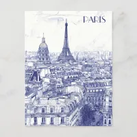 Paris Skyline Postcard