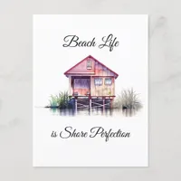 Beach Life Pun | Just Saying Hi Personalized Postcard