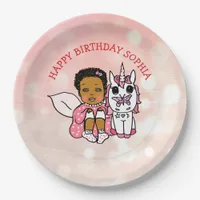 Personalized Happy Birthday Fairy and Unicorn Paper Plates