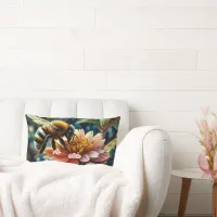 Cute Bee On Flower Lumbar Pillow