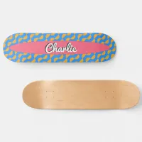 Personalized Bright Semicircles Pattern Retro Cool Skateboard