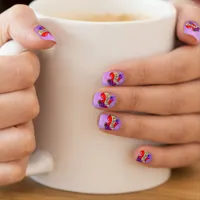 Tattoo Style Art | Heart and Flowers Love   Minx Nail Art