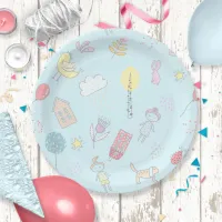 Hand Drawn Cute Stuff ID360 Paper Plates