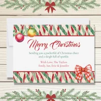 A Sweet Whimsical Personalized Photo Christmas Holiday Card