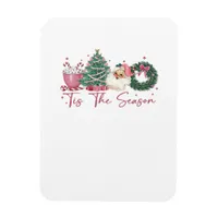 Tis The Season Merry Christmas Cute Xmas Coffee Ch Magnet