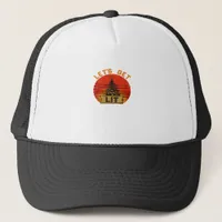 Let's Get Lit Funny Christmas Humor Quote Vintage  Trucker Hat