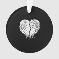 Skeleton Hands Heart– Gothic  Heart Classic Ornament
