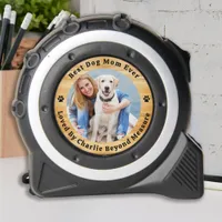 Best DOG MOM Loved Beyond Measure Custom Photo Tape Measure