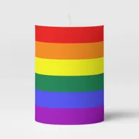 LGBT Rainbow Pride Flag 3" x 4" Pillar Candle